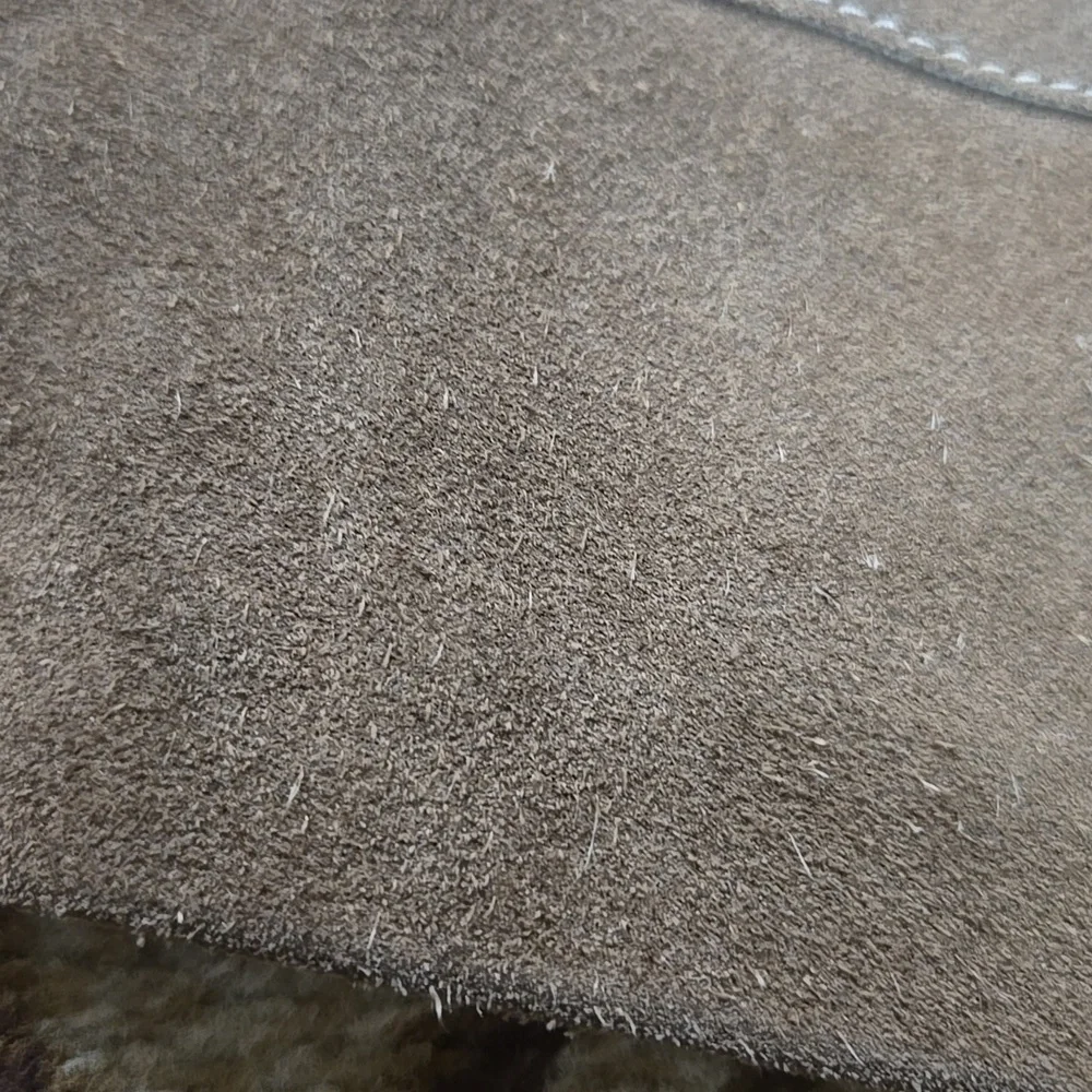 Irving Posluns 1970s Suede Coat Leather Jacket with Gold Hardware 70s Retro Fall - Picture 16 of 16